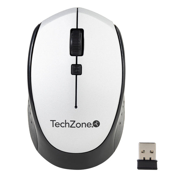 Mouse Inalámbrico Plata Techzone