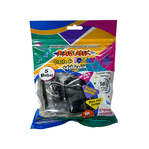 Foamy Moldeable Negro 50 gr Pascua Megafumi