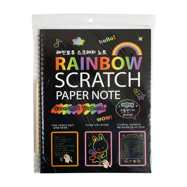 Cuaderno Scratch Arcoiris P/Dibujar 10 Pag. 19 x 26 cm ITrade