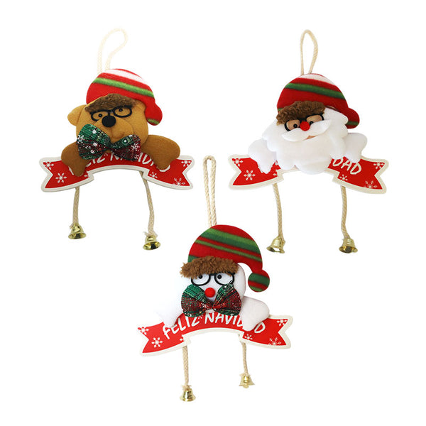 Adorno Navideño Colgante Figuras con Lentes ITrade