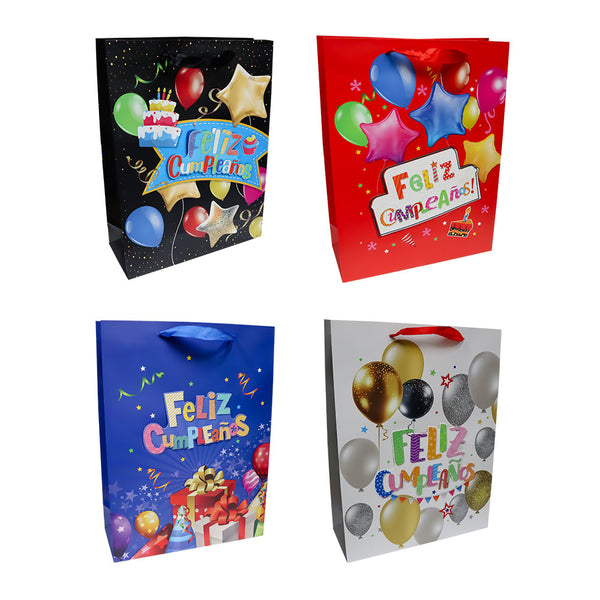 Bolsa de Regalo Globos y Estrellas 40 x 30 x 12 cm Varios Modelos ITrade