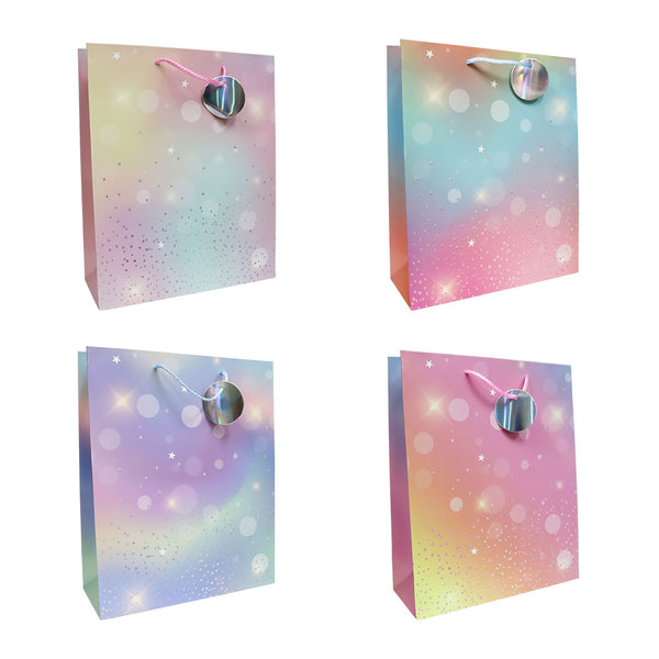 Bolsas de Regalo Colores Pastel con Estrellas 32 x 26 x 10 cm 4 piezas ITrade