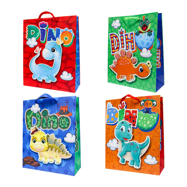 Bolsa de Regalo para Niño Dinosaurios 32 x 26 x 10 cm 4 piezas ITrade