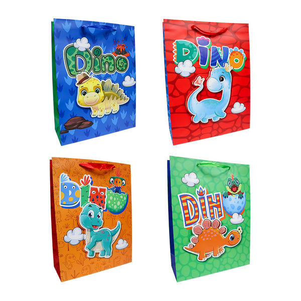 Bolsa de Regalo para Niño Dinosaurios 40 x 30 x 12 cm 4 piezas ITrade