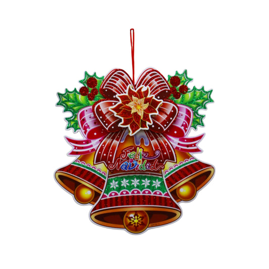 Adorno De Carton Navideño Campanas 27 X 26 cm Itrade