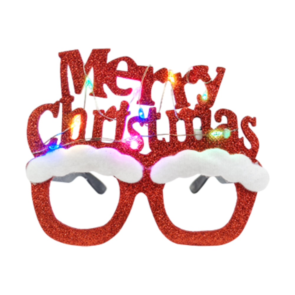 Lentes Navideño Brillantes Merry Christmas Varios Colores Itrade