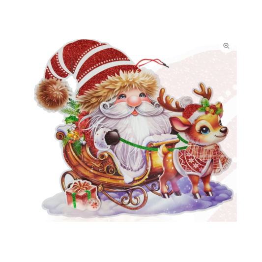 Adorno De Navideño Trineo 62 X 51 cm Itrade