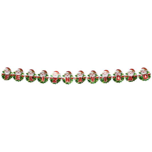 Adorno De Carton Navideño Colgante con 12 Letras Merry Christmas 16 cm Itrade