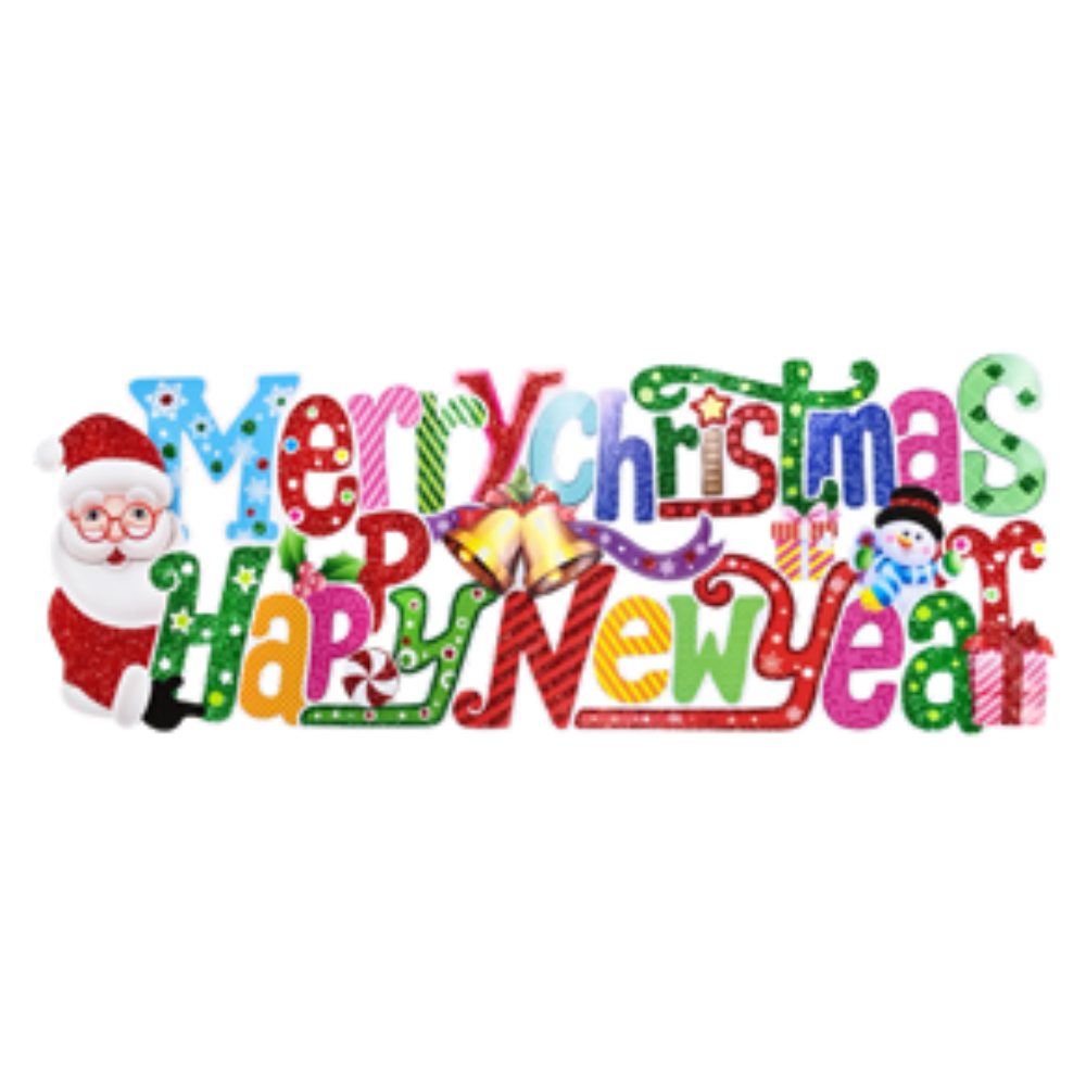 Adorno De Carton Navideño Colgante Letrero Ingles/Esp 77X28 cm Itrade
