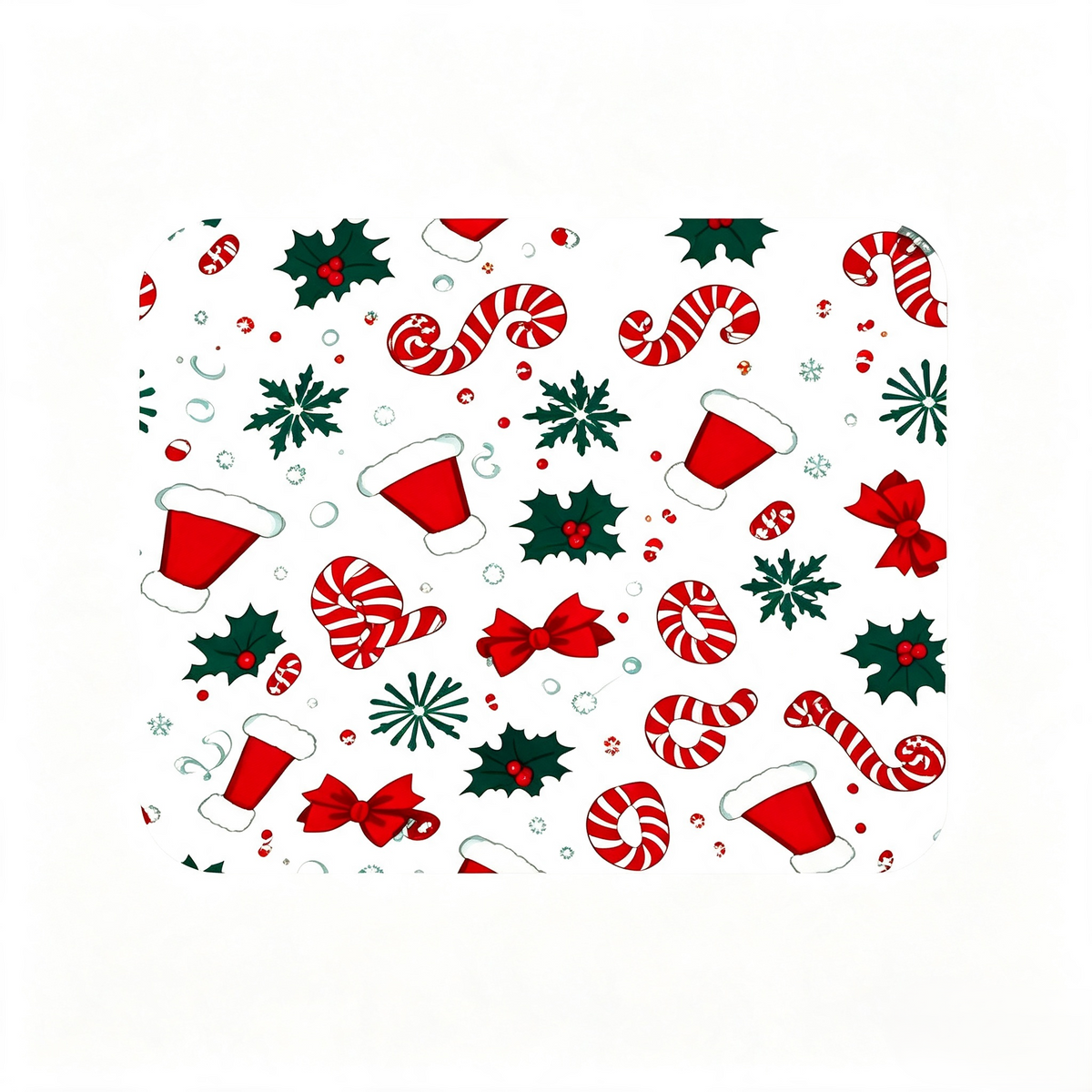 Papel Regalo Navideño Gorros Y Bastones 75 x 51 cm 80 grs ITrade