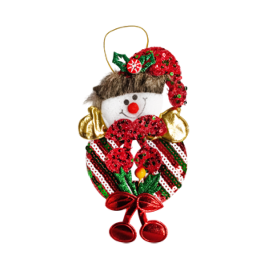 Adorno Colgante Navideño Rojo Redondo con Lentejuela Varios Modelos Itrade