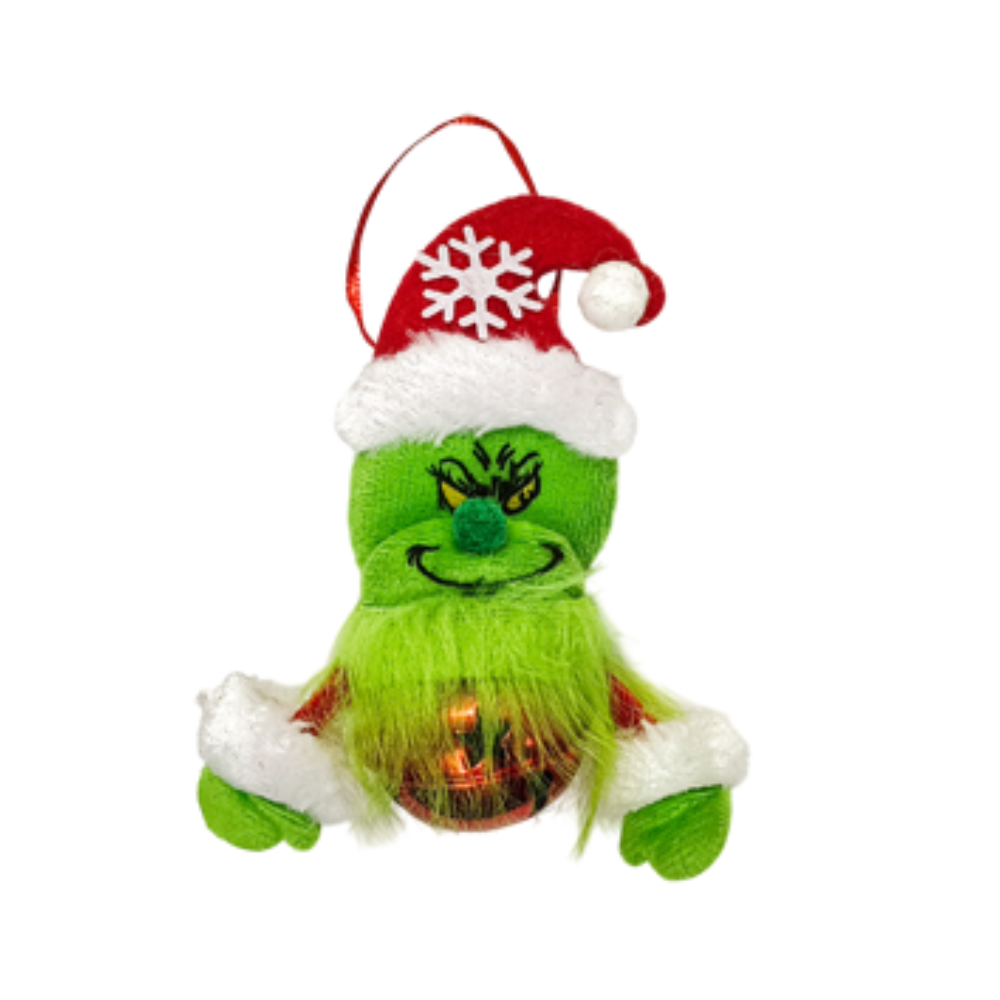 Adorno Colgante Navideño Cascabel Monstruo Navideño Verde Itrade