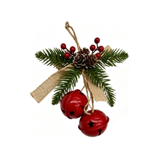 Adorno Colgante Navideño Cascabeles Rojos Itrade