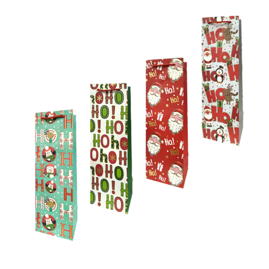 Bolsa Regalo Navideño /Botella Hoho! Varios Modelos 36 X 12 X 10 cm Itrade