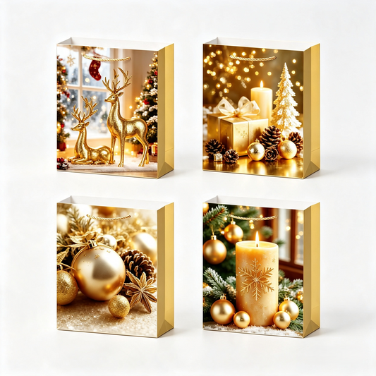 Bolsa Reg Navideño Personajes Color Crema Varios Modelos  32 X 26 X 10 cmItrade