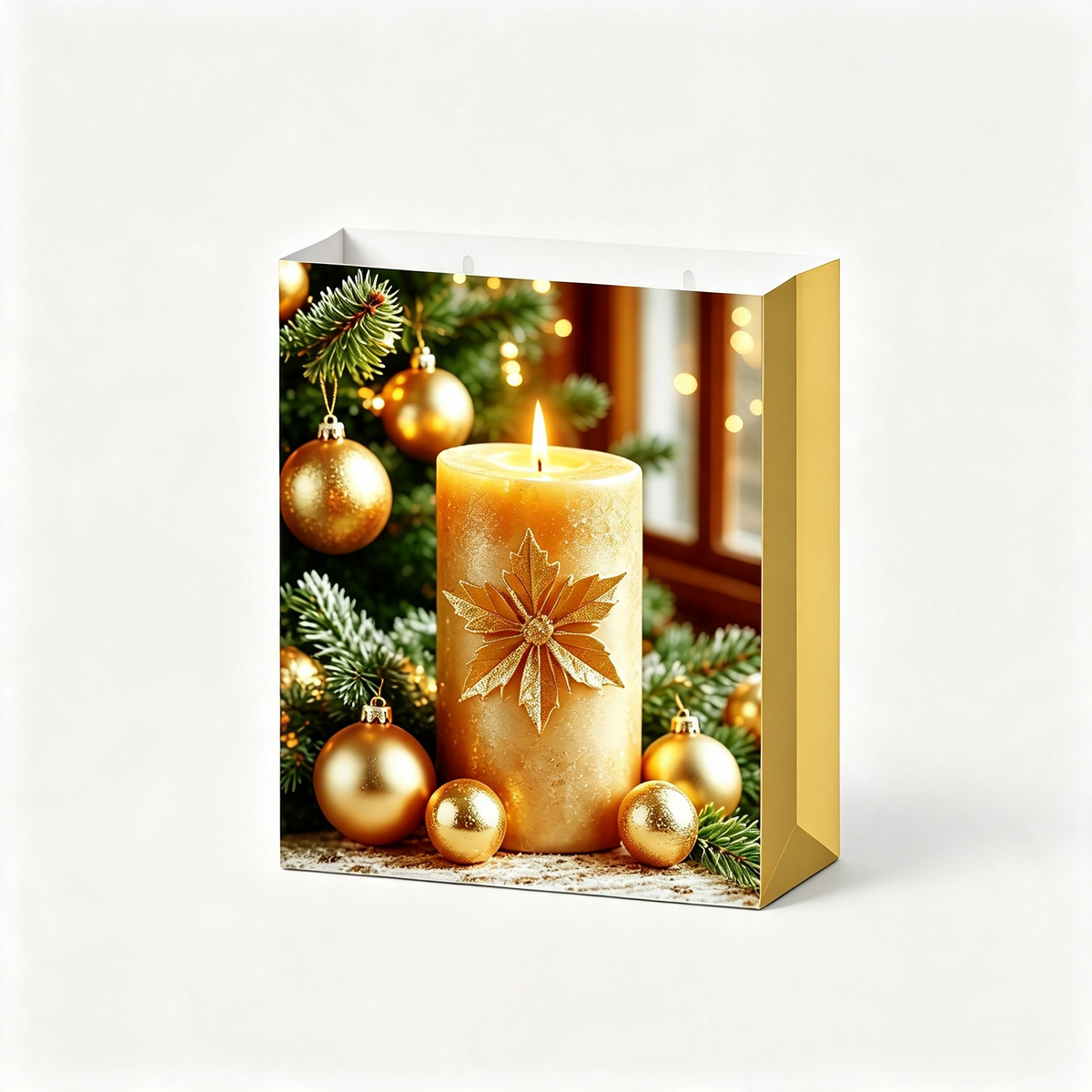 Bolsa Regalo Navideño Personajes Color Crema Varios Modelos 40X30X12 Pc26