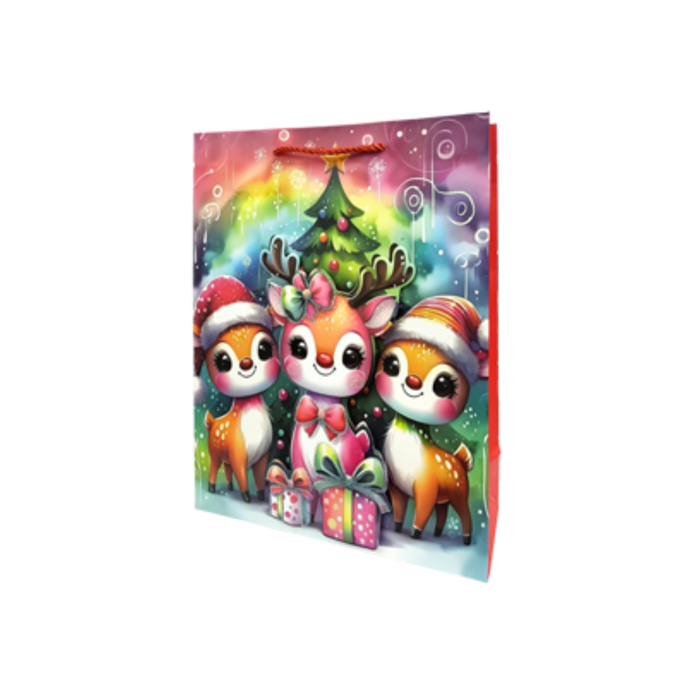 Bolsa Regalo Navideño Personajes Navideño Animados Varios Modelos 32X26X10 Itrade
