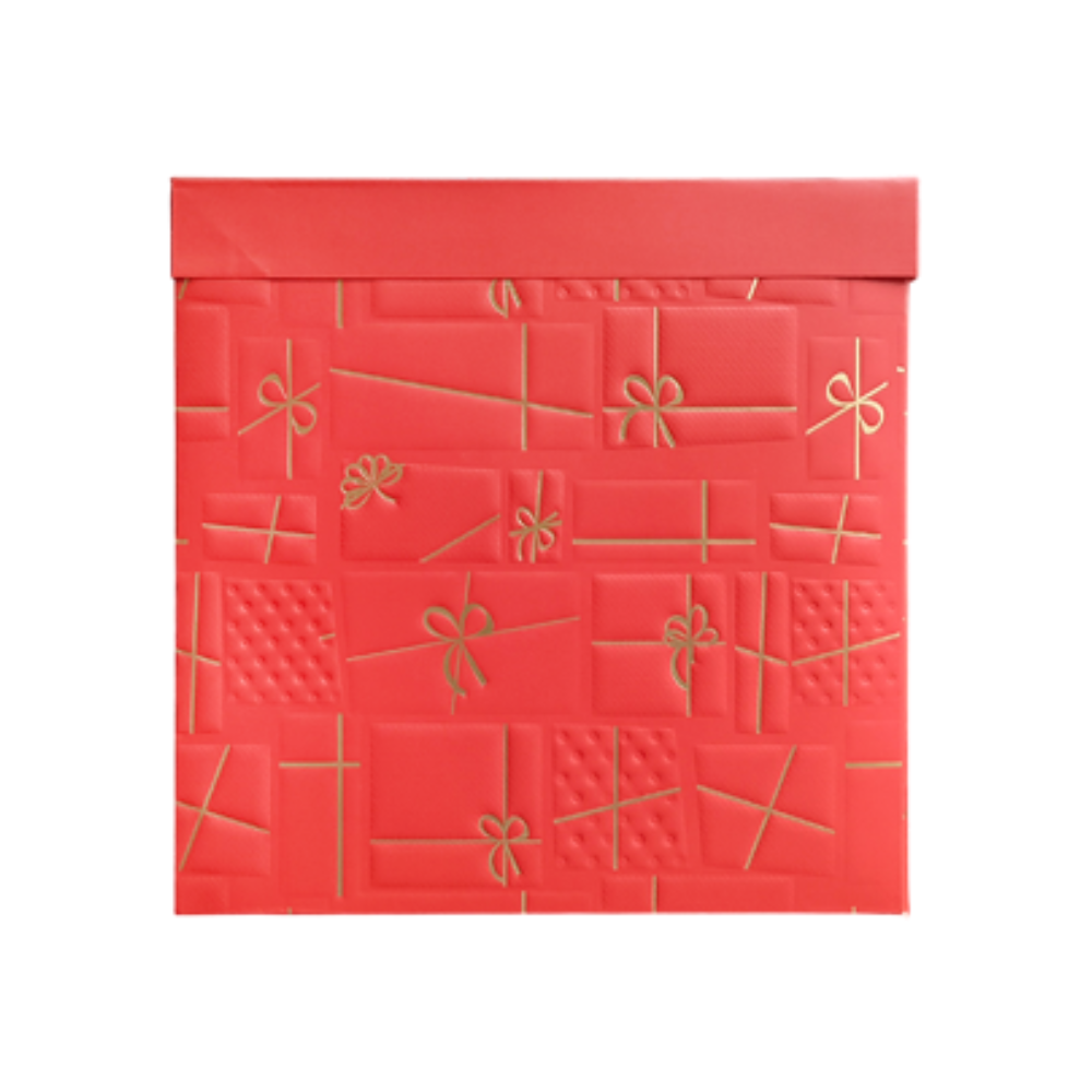 Caja De Regalo Navideño Moños Var Colores Itrade 15 X 15 X 15