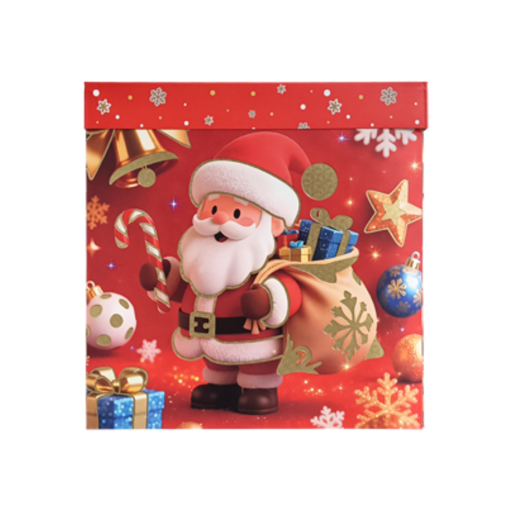Caja De Regalo Navideño Personajes Navideño Glitter Varios Modelos Itrade 30X30X30