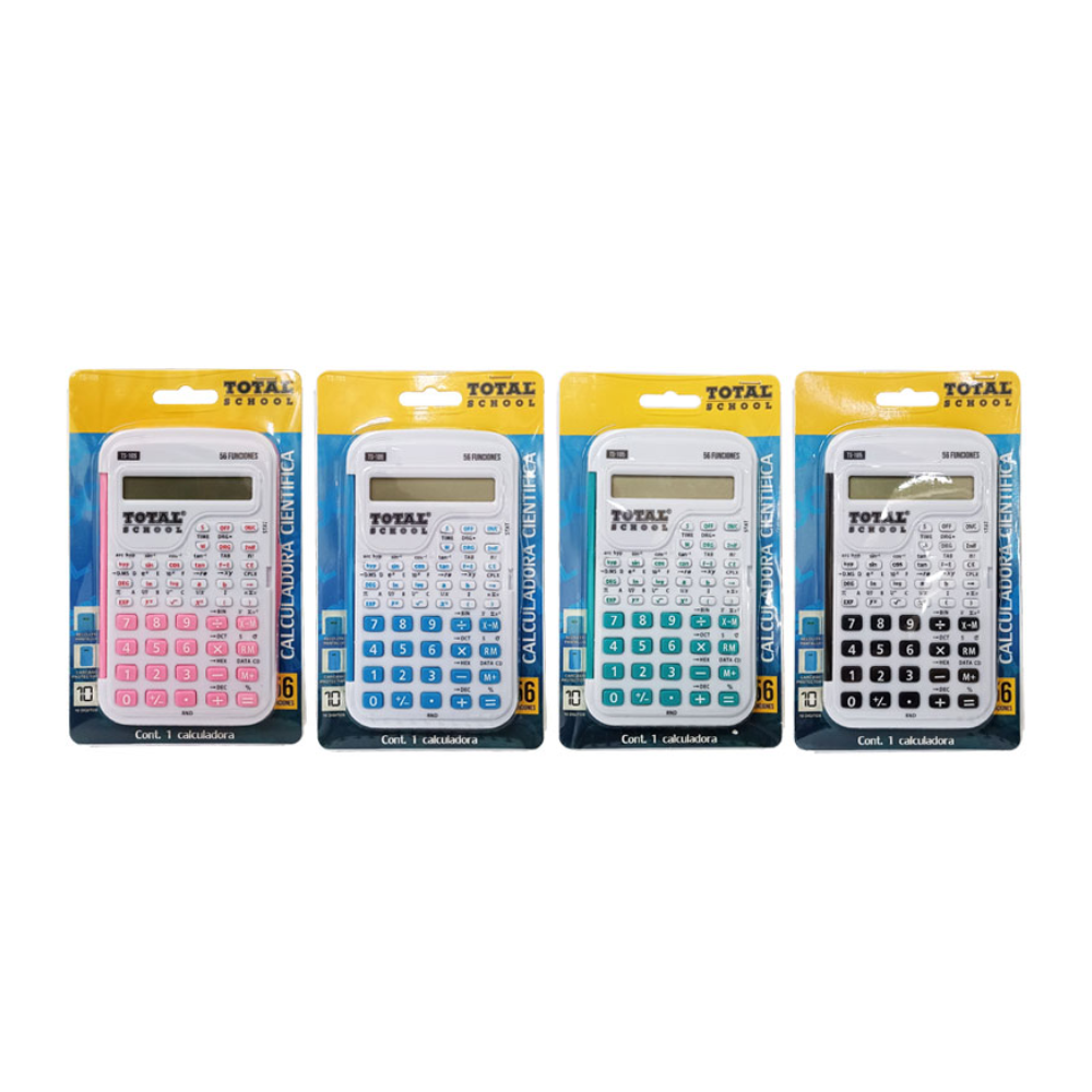 Calculadora Científica 56 Funciones Varios Colores Total School