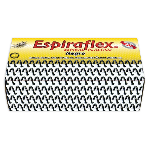 Arillo para Engargolar Plástico Negro 8 mm 145 Espirales Boflex