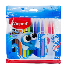 PLUMONES PUNTA CONICA C/12 MAPED COLORPEPS OCEAN BLISTER