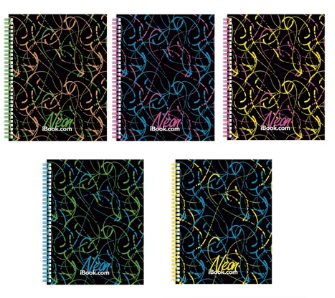 CUADERNO PROFESIONAL DOBLE ARILLO CUADRO GRANDE 100HJS NEON IBOOK PC