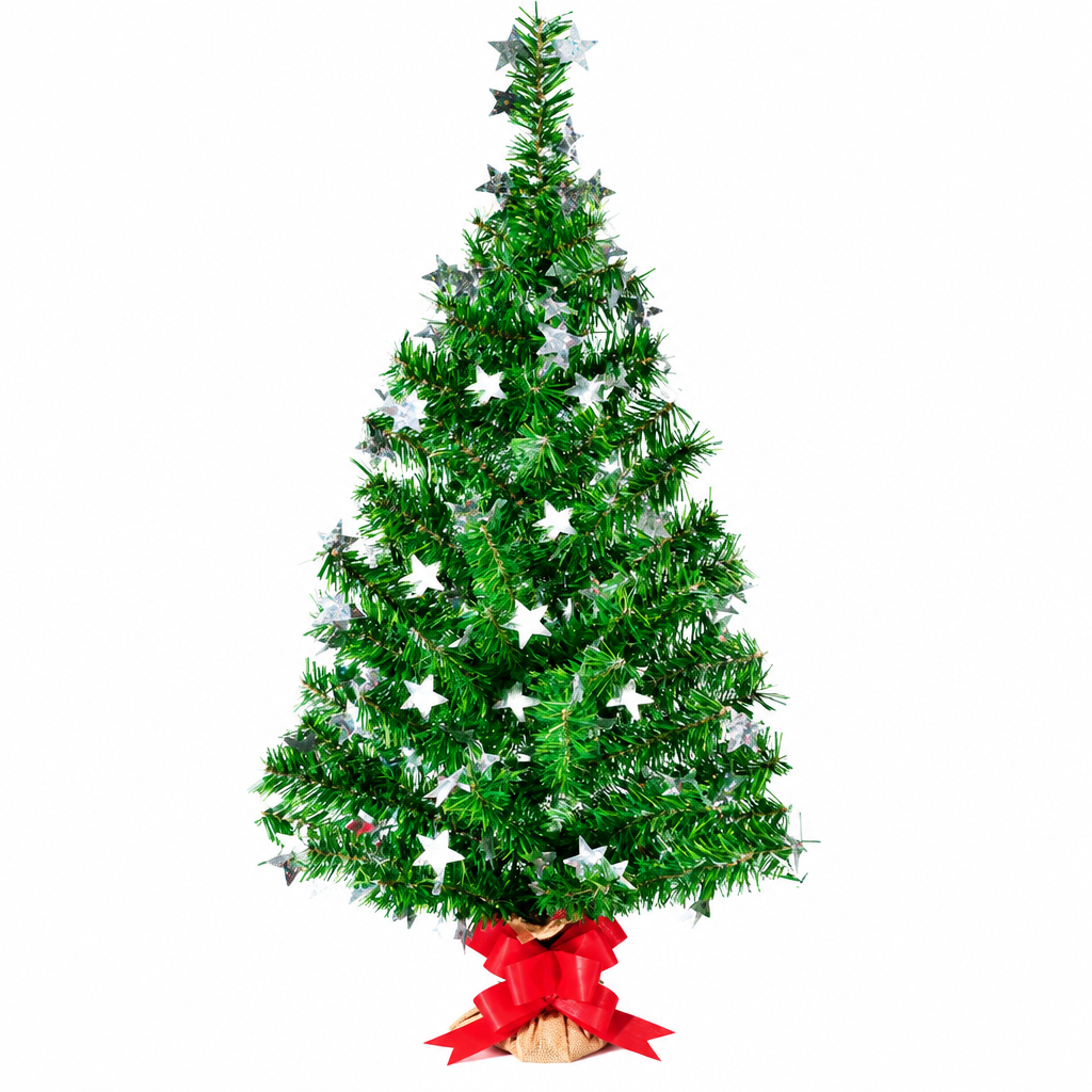 Pino Yute C/Moño 60cm Monarca Verde C/ Estrella Pza Naviplastic