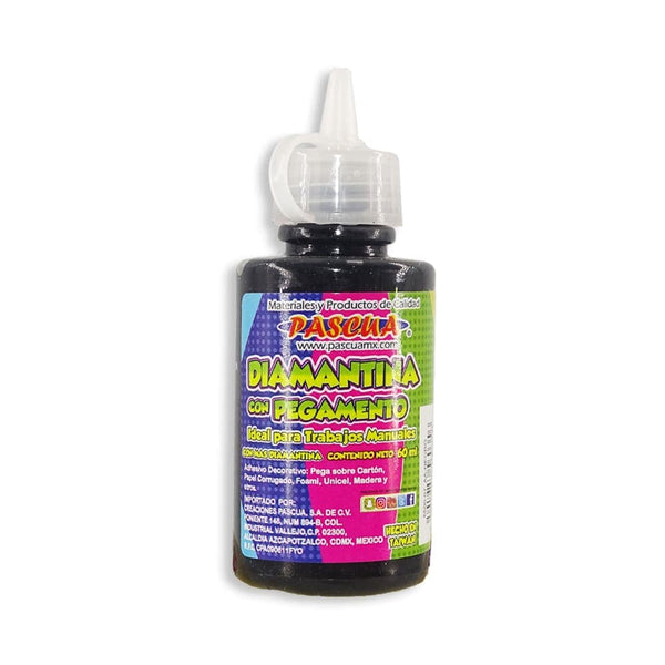 Pegamento con Diamantina Negro Bote 60 ml Pascua