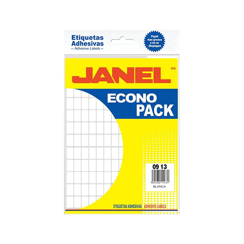 Etiqueta Adhesiva Econopack Blanca #1 9 x 13 cm Janel