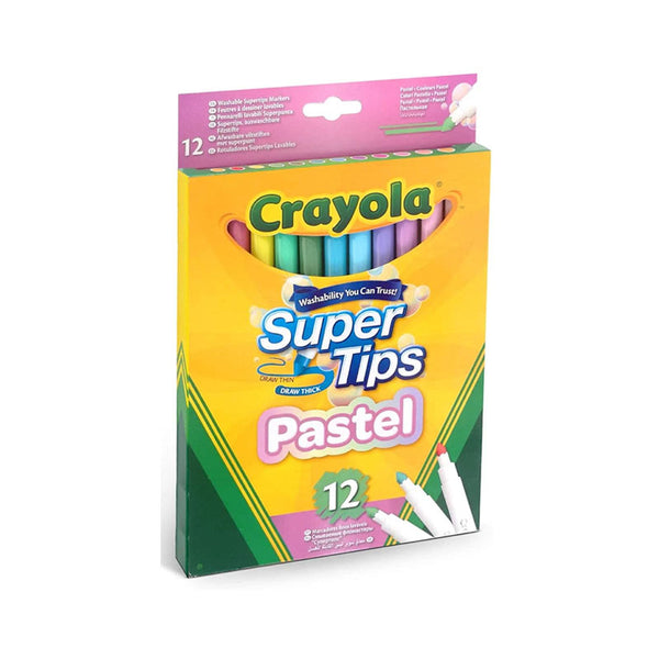 Plumones Delgados Pastel C/12 piezas Crayola