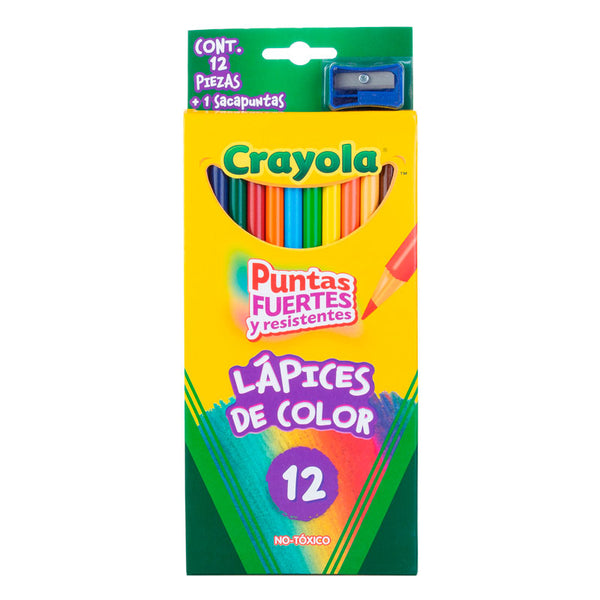 Colores Largos Redondos C/12 piezas Crayola Binney