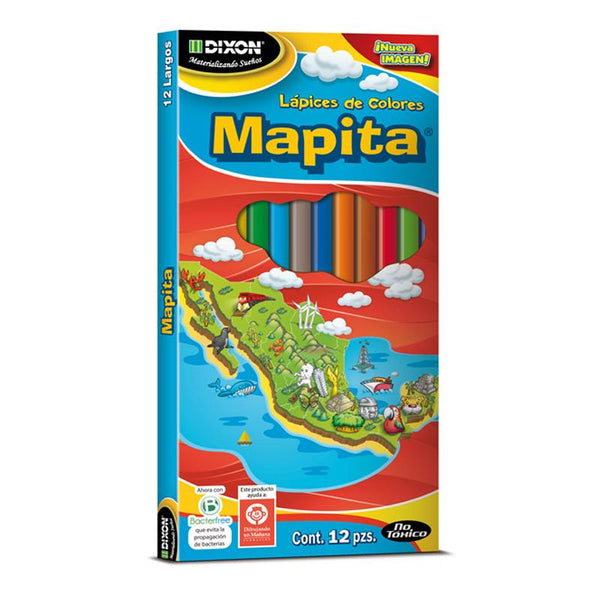 Colores Largos Redondos C/12 piezas Mapita Dixon