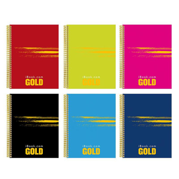 Cuaderno Espiral Francés Cuadro Grande 100 hjs Gold Ibook