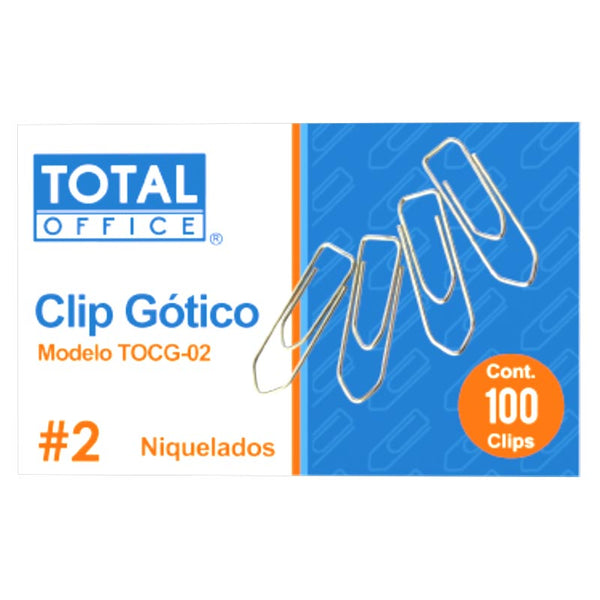 Clip #2 Gotico C/100 piezas Total Office