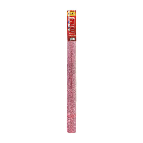 Rollo Autoadhesivo 45 cm x 1.5 m Glitter Rosa Total School