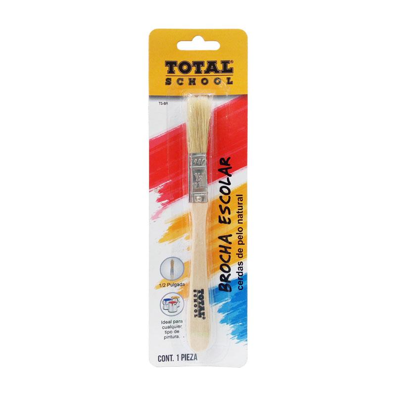 Pincel Tipo Brocha 1/2 Pulgada Blíster Total School