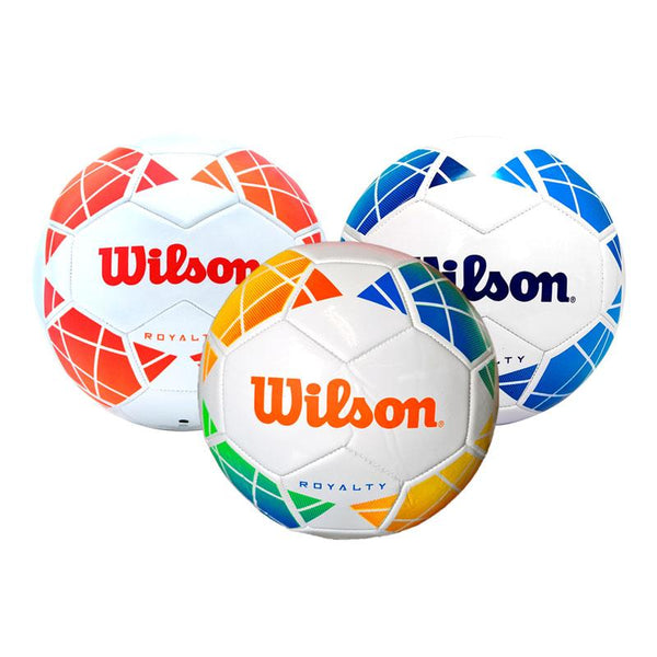Balón Soccer #4 Royalty Blanco/Naranja/Azul Wilson