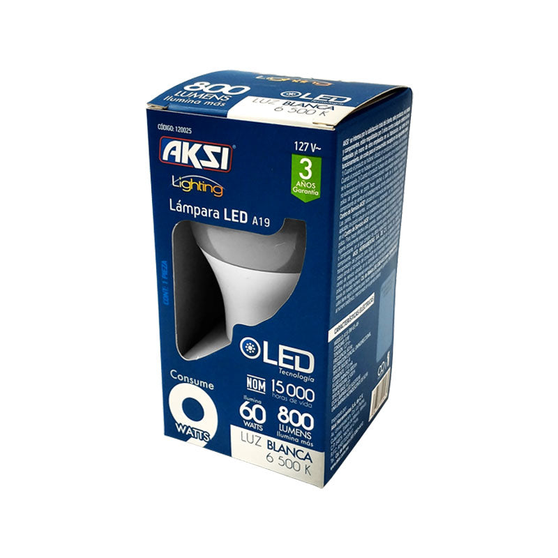 Foco Led A19 9W Luz Blanca Aski | Papelería del Ahorro