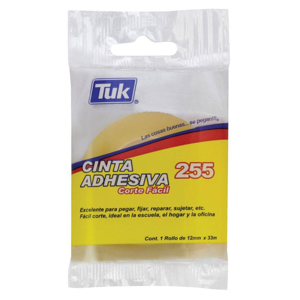 Cinta Adhesiva #255 Transparente 12 mm x 33 m Tuk