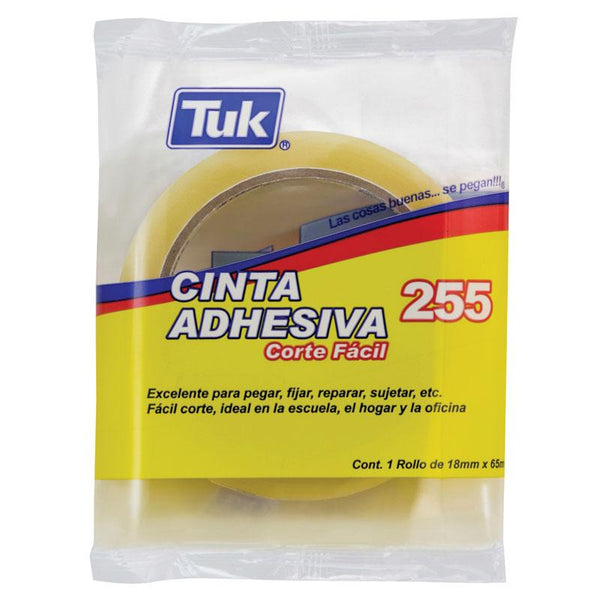 Cinta Adhesiva #255 Transparente 18 mm x 65 m Tuk