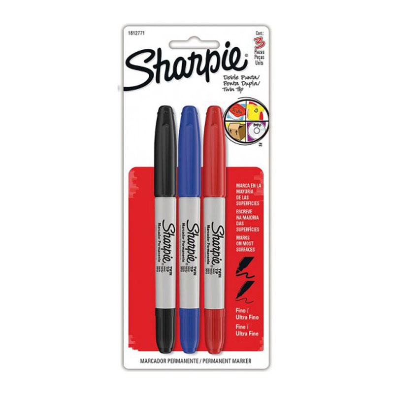 Marcador Permanente Doble Punta Surtido Básico 3 piezas Blíster Sharpie Newell