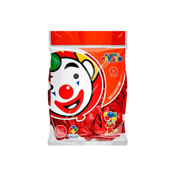 Globo Decorator  Rojo Cereza Paquete/50 piezas Fasemex