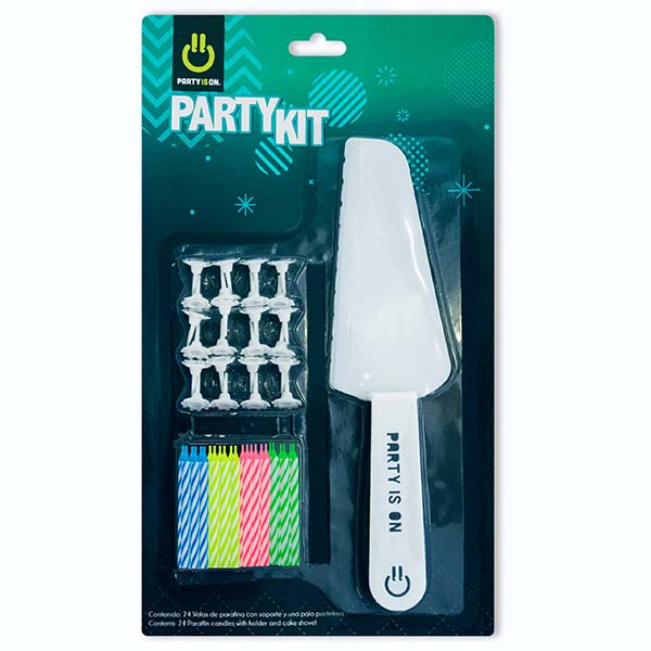 Party Kit Palita y Velitas de Parafina Party Is On Fasemex