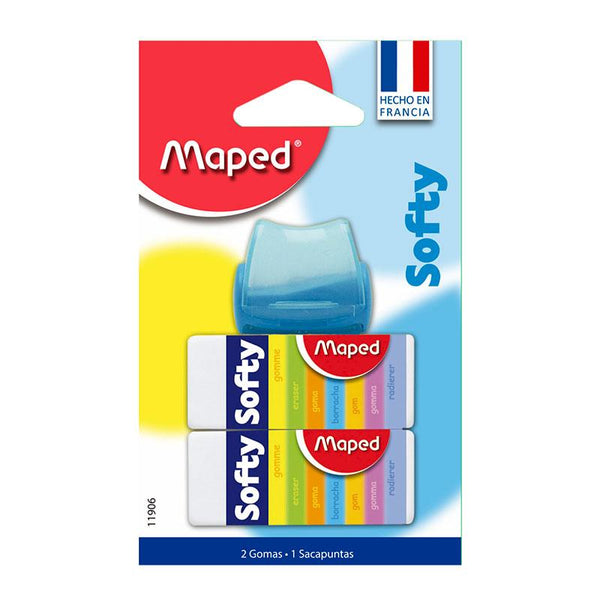 Borrador Migajon C/2 piezas Sacapuntas Softy Blister Maped