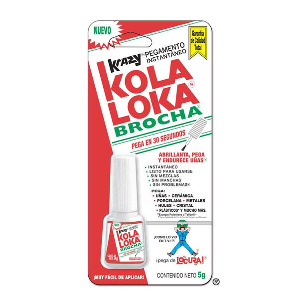 Pegamento Brocha Transparente 5 grs Blíster Kola Loka