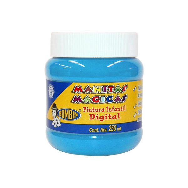 Pintura Digital Azul 250 ml Manitas Mágicas Bombin Bote Rodin