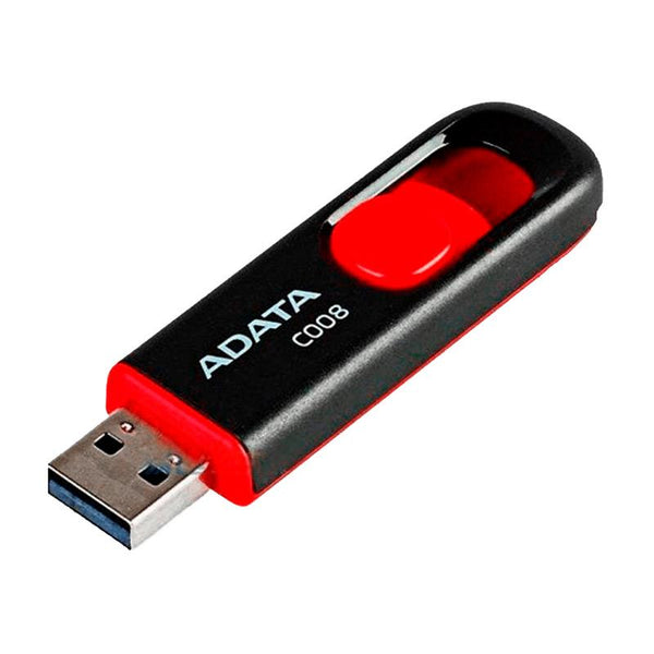 Memoria USB 32 GB Retractil Negro/Rojo Adata