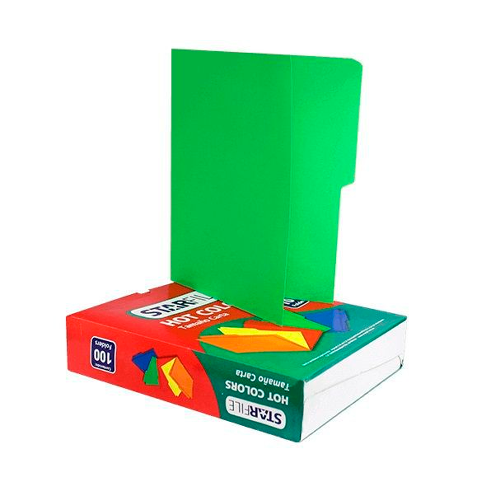 Folder Verde Folder Carta Verde 1 pieza Hot Colors – Papelería del Ahorro